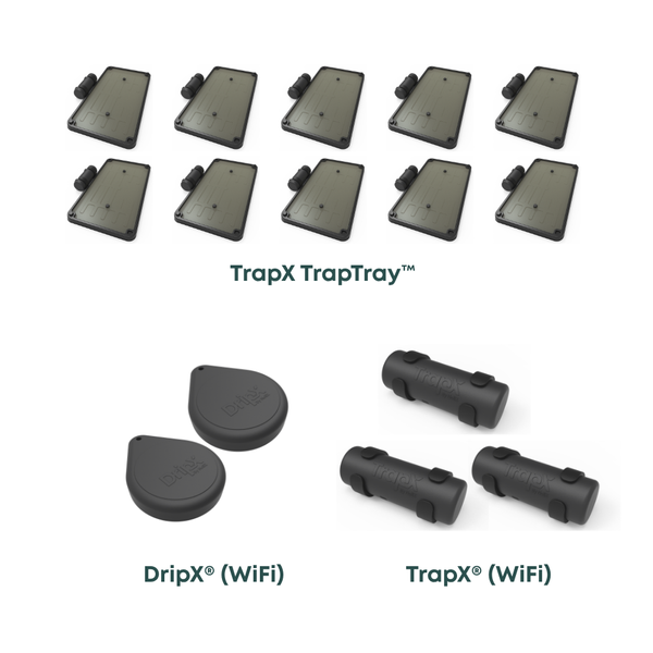 Airbnb Host Protection Kit – 3 TrapX® + 2 DripX® + 10 TrapX TrapTray®