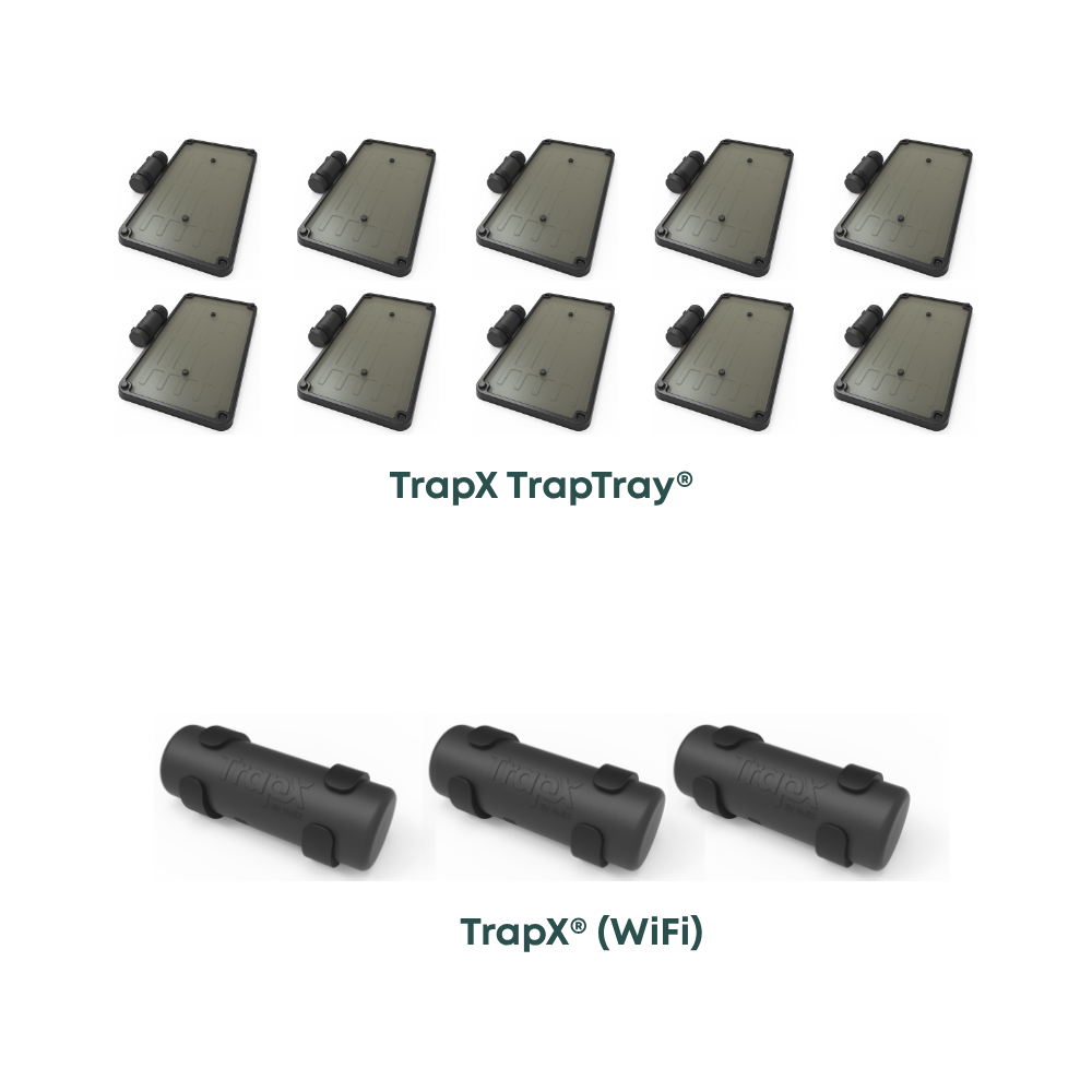 AttiX® Attic Pest Monitoring Kit – 3 TrapX® Devices + 10 TrapX TrapTray®