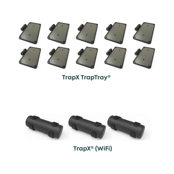 AttiX® Attic Pest Monitoring Kit – 3 TrapX® Devices + 10 TrapX TrapTray®