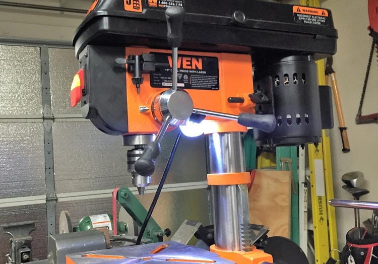 which should be done while drilling metal with the drill press